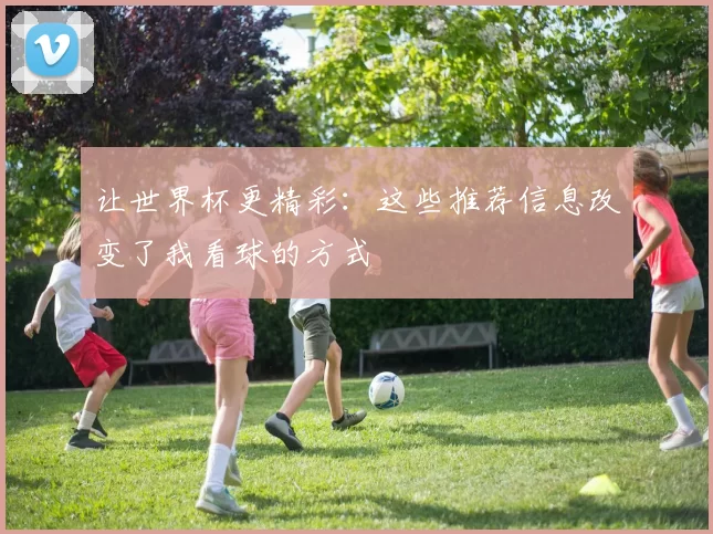 让世界杯更精彩:这些推荐信息改变了我看球的方式