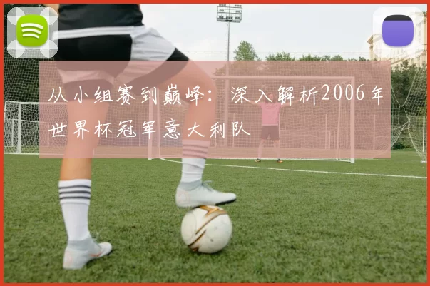 从小组赛到巅峰：深入解析2006年世界杯冠军意大利队